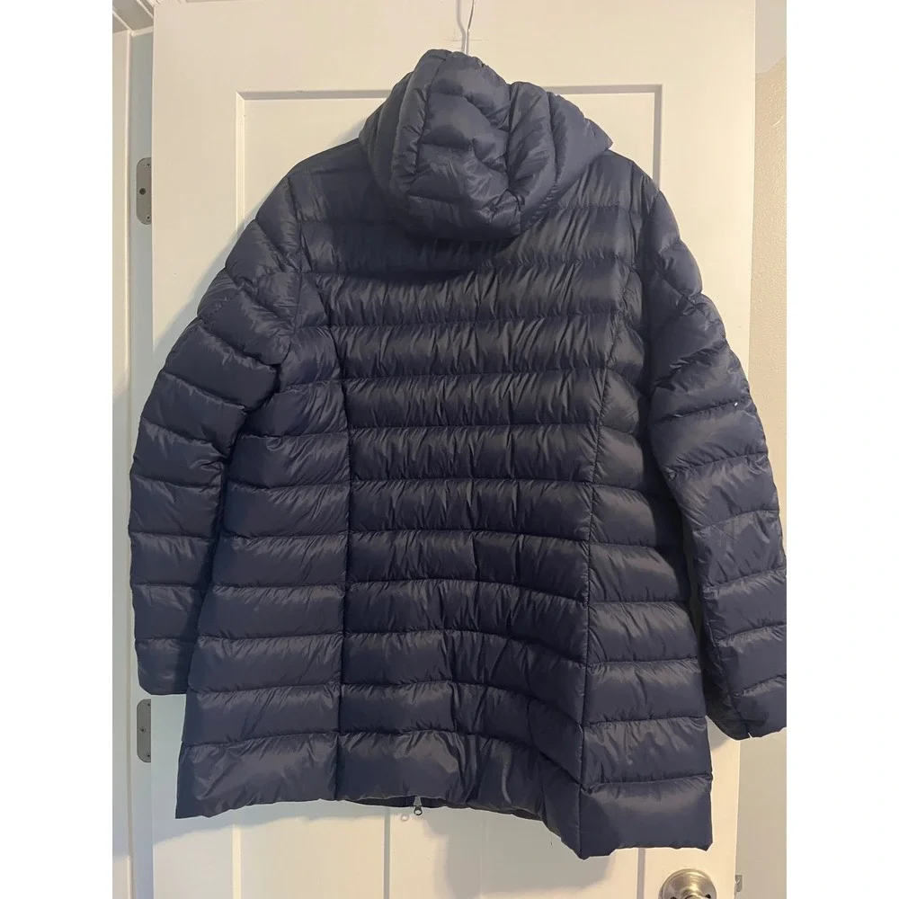 Eddie Bauer Womens 2XL CirrusLite Down Parka Navy Blue 650 Fill Puffer Jacket - Picture 4 of 8